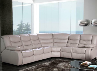  Ecksofa Wohnlandschaft Polster Eck Sofa Couch Garnitur Sitz Modern Leder